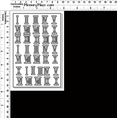 roman numerals 16 mm high min buy 3 100 x 150